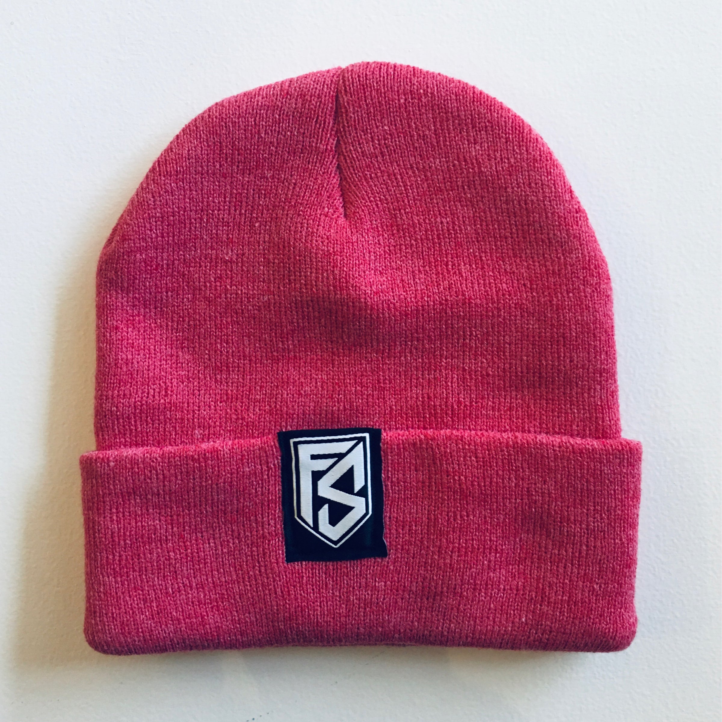 Reversible Junk patches  Pink Beanie with Colorful Embellishments-Thermal Rubber Patch Colored Beanie - vraniCURE main image 2